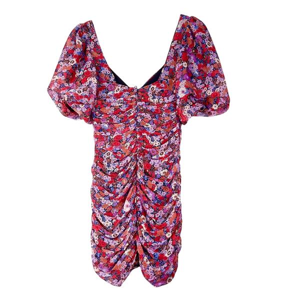 ZARA Floral Ruched Dress Size Small NWT - Picture 8 of 9